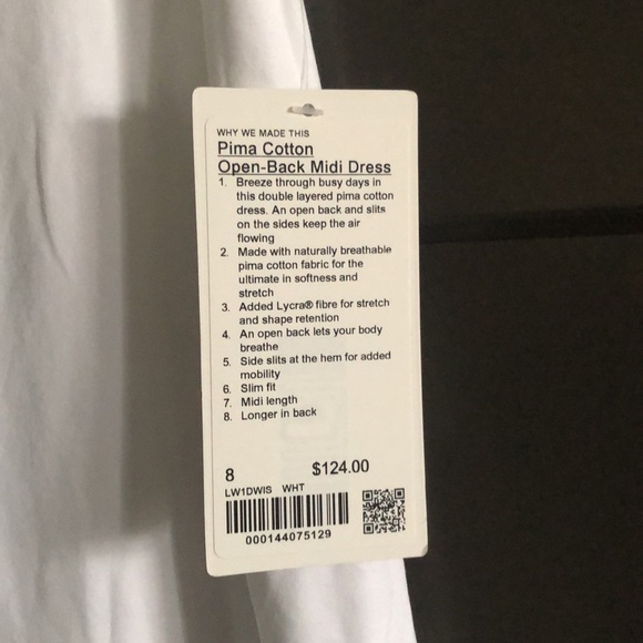 Lululemon open back midi dress size 8 - Picture 5 of 5